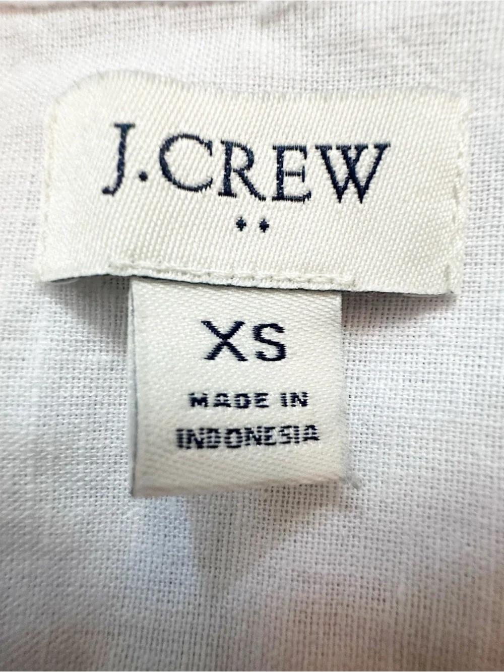 J Crew Linen Top XS Button Front Short Sleeve Classic Shirt Summer 2024 CA115